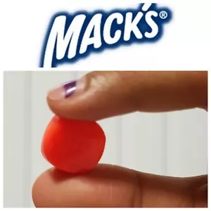 6 pair Macks Mouldable Pillow SOFT Orange Silicone Ear Plugs SLEEP Travel SWIM - Picture 1 of 1
