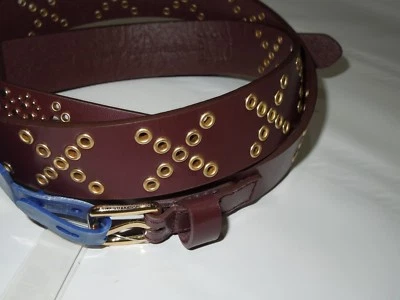 Cinturón Rebecca Minkoff Mujer Acento Ojal - Pequeño - Cuero Borgoña Foto 1 de 3