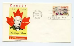 Canadá FDC #484 George Brown Jackson Chickering Cachet 1968 UA 98-2 - Imagen 1 de 1