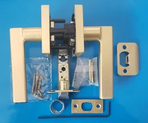 Kwikset 720HFL SQT 4 6AL RCS, Halifax Square Passage Lever Set, Satin Brass - Picture 1 of 9