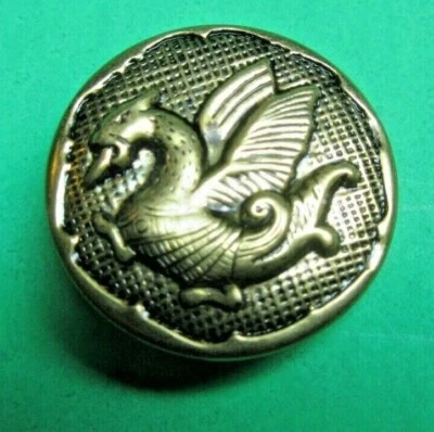 NUEVO 7/8" MÍTICO DRAGÓN ALADO VOLADOR VÁSTAGO DE METAL DORADO NOVEDAD BOTÓN-H311 Foto 1 de 2