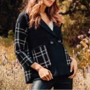 KUT From The Kloth Azalea Knit Plaid Sweater Coat Women’s Size XL Casual Fall - Picture 1 of 6