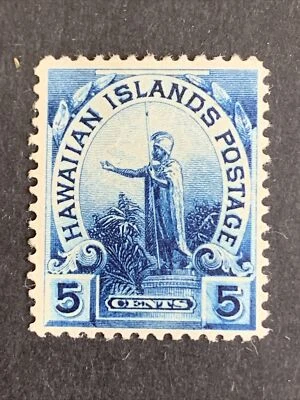 52141 US Hawaii Stamps Scott #82 5c MHROG Nice Fresh Color Nice Center - Image 1 of 2
