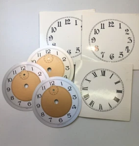 Zifferblatt Gesichter Job Lot Karte Papier 3 Metall Nr. S Uhr Teile - Bild 1 von 11