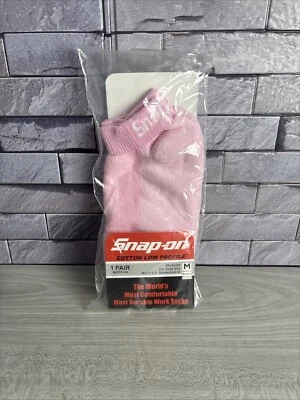 Snap-On Tools Pink Crew Socks Medium Made in USA Cotton Blend New Sealed - Image 1 of 2