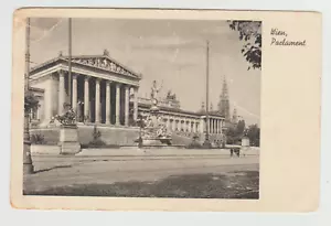 Austria, Vienna, CARTOLINA USATA, 1957, PARLAMENTO - Foto 1 di 2