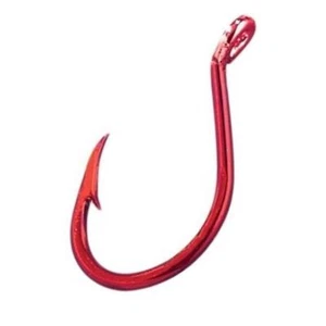 Pack of 6 Eagle Claw Snelled Red Finish Salmon Egg Freshwater Fishing Hooks - Picture 1 of 3