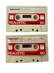 2 Realistic Radio Shack 60 Min Cassette Tapes With Recorded Material - Picture 1 of 4