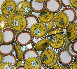Lote de 25 tapas de botella de soda pop mezcladora seca collins canada corcho forrado nuevo stock antiguo - Imagen 1 de 2
