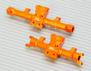 GPM Axial SCX24 METAL AXLES Front + Rear Upgrade Aluminum (2pcs) -ORANGE- - Picture 1 of 12