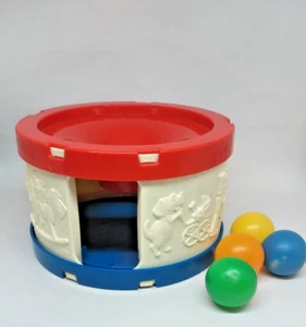 Raro juguete vintage de bola de tambor para bebé Playskool #47 - Imagen 1 de 8