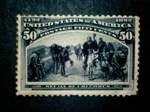 US 240 50 Cent Slate Blue Columbian Expo Issue VF MOGNH ScCV $1250 Fault - Bild 1 von 2