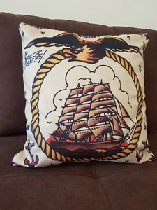 Sailor Jerry Rum TIger Linen Cushion Cover Pillow Case 18” 45x45cm Party Gift - Picture 1 of 4