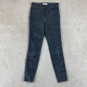 Madewell Pantalone in velluto a coste donna 26x28 grigio skinny 10" vita alta casual - Foto 1 di 13