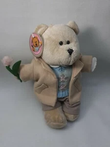Starbucks 2006 Bearista Bear Boy employee 45th Edition Pink Flower Plush Rare - Picture 1 of 10