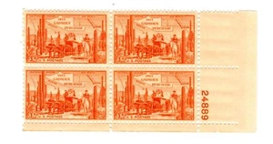 1953 US STAMP Scott #1028 4-Block 3c FVF MNH - Picture 1 of 1