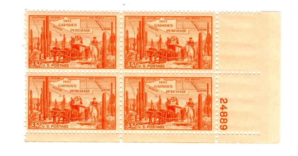 1953 US STAMP Scott #1028 4-Block  3c FVF MNH - Image 1 of 1