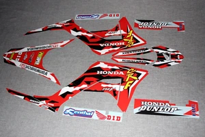 HONDA CRF250F 2019-2024 RETRO MX GRAPHICS KIT DECALS STICKER KIT BUBBLE FREE - Picture 1 of 5