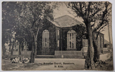The Moravian Church, Basseterre, St. Kitts B.W.I. Vintage Postcard Exterior View