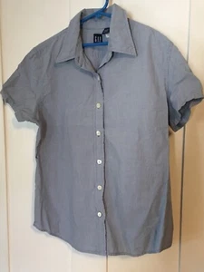 Jungen GAP M Karohemd Kurzarm Blau Knopfleiste Medium Camp Checker - Bild 1 von 5