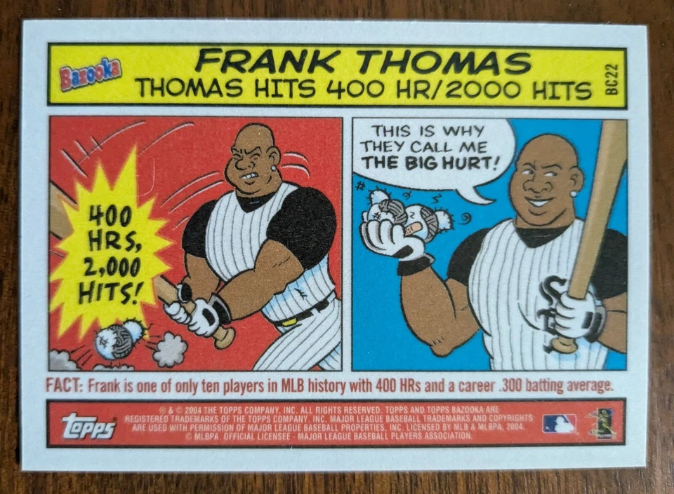 FRANK THOMAS, 2004 TOPPS BAZOOKA COMIC #BC22 - Image 1 of 1