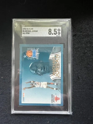 1992-93 Fleer Baloncesto All-Star Michael Jordan #6 SGC 8.5 Chicago Bulls🔥🏀🔥 Foto 1 de 2