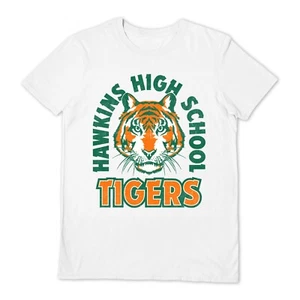 Stranger Things Staffel 4 - Hawkins High School Tigers offizielles weißes S/S-T-Shirt - Bild 1 von 2