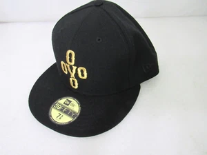 OVO Octobers Very Own Drake Flat Bill Fitted 7 3/8 Hat Black Gold Eule Made USA - Bild 1 von 5
