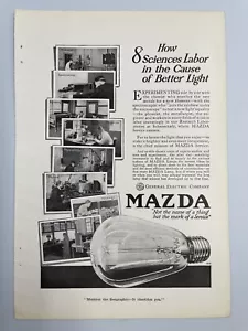 1914 General Electric Company Mazda lámpara bombilla anuncio impreso - Imagen 1 de 1