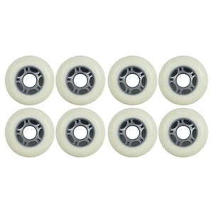Inline Skate Rollen Multi Use 76mm 78A weiß/silber Indoor/Outdoor (8 Rollen) - Bild 1 von 3