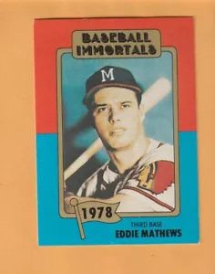 Eddie Mathews Milwaukee Braves 1980-87 SSPC HOF #166 6S - Imagen 1 de 2