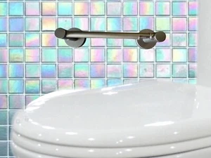 Align Pivoting Double Post Toilet Paper Holder in Matte Black-Chrome With Hooks - Picture 1 of 8