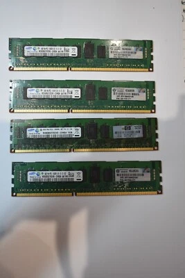 Samsung M393B5270CH0-CH9Q4 4GB 1rx4 PC3-10600R DDR3 240P CL9ECC DIMM Server RAM - Image 1 of 3