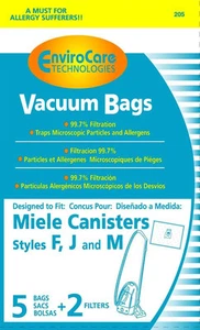 20 Miele FJM Allergen Canister 7291640 Vacuum Bags - Picture 1 of 1