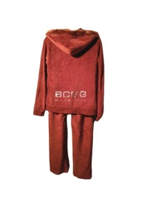 Conjunto de chándal BCBG MAXAZRIA Y2K terciopelo chaqueta con capucha pantalones pedrería L 12-14 - Imagen 1 de 12
