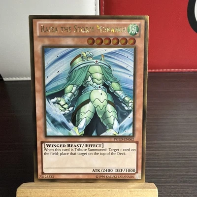 Tarjeta Yugioh Raiza The Storm Monarch PGLD-EN062 dorada rara + HOLO DE BONIFICACIÓN Foto 1 de 4