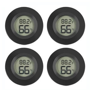 Mini Digital LCD Reptil Temperatur Thermometer Hygrometer Luftfeuchtigkeit Messgerät Rund - Bild 1 von 15