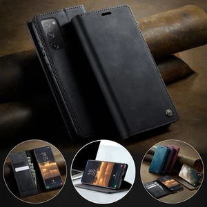 Genuine Leather Wallet Case Magnetic Card Flip Cover for Samsung A13/A23/A33/A53 - Picture 1 of 22