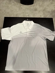 Polo de golf Adidas para hombre ClimaCool gris y blanco manga corta talla L - Imagen 1 de 10