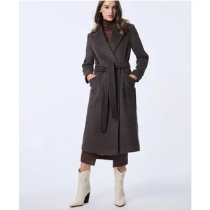 Cappotto di lana con cintura BERNARDO Soho nuovo, grigio erica taglia XS - Foto 1 di 6