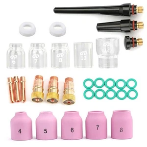 Kit completo 31 pezzi per torcia saldatura TIG tazza vetro adatto tipi WP171826 - Foto 1 di 10