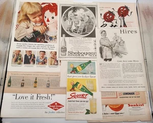 10 Vintage Soda Print Ads: Canada Dry, Hires, Sunkist, Cott, Squirt, Sheboygan + - Picture 1 of 8