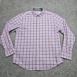 Tommy Bahama Island Zone Shirt M Purple Checks Button Down Medium - Picture 1 of 13