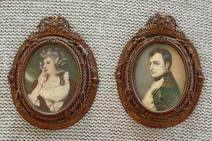 Antique Jean B. Isabey Napoleon II & Marie Antoinette Miniature Portrait 19th c. - Picture 1 of 6