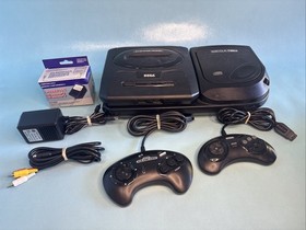 Sega CD Genesis Model 2 System Console  w/ Controllers ***READ***
