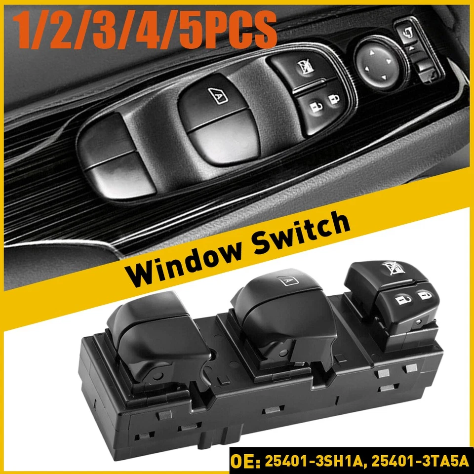 Interruptor de control maestro de ventana eléctrica para Nissan Altima Sentra 2013-18 1-5x Foto 1 de 4