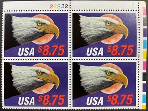US Scott #2394 Eagle and Moon, 1988 Plate Block of 4, $8.75 @ MINT-NH, EX-Fine - Picture 1 of 2