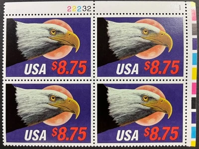 US Scott #2394 Eagle and Moon, 1988 Plate Block of 4, $8.75 @ MINT-NH, EX-Fine - Image 1 of 2