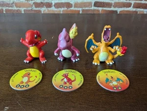 Charmander Charmeleon Charizard Pokemon Figures TOMY Nintendo Vintage - Picture 1 of 4