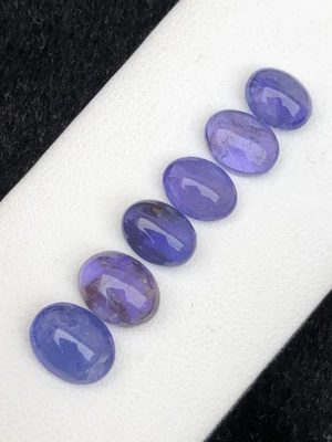 Cabujones de Tanzanita Natural 11.60ct | 6 piezas | Calefacción | Azul | Tanzania Translúcido Foto 1 de 4